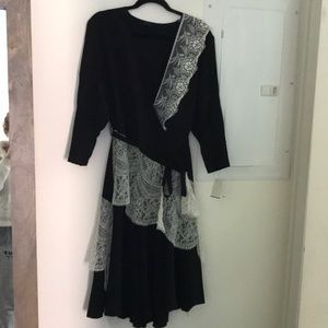 Sharon Wauchob black dress with lace